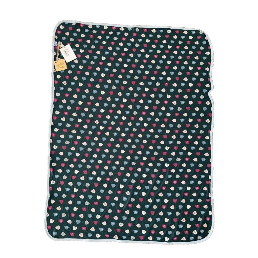 Kickee Pants Bamboo Swaddling Blanket Green Stretch Soft Newborn Baby Unisex NWT